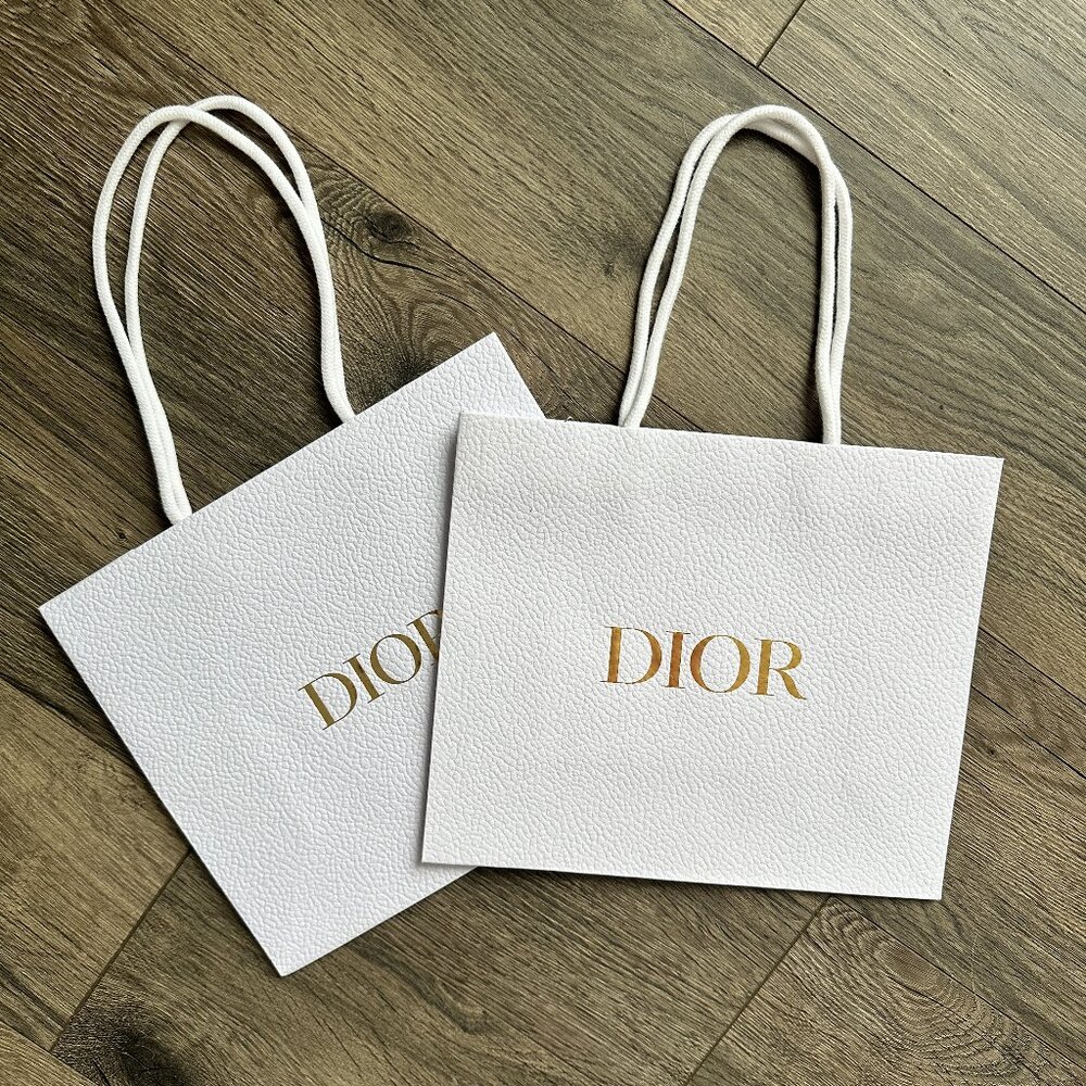 Dior Gold Shopping Bag set of 2